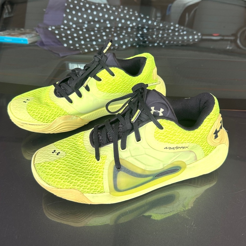 Under Armour Anatomix Spawn 2 Athletic Shoes Unisex Size M7.5 W9 "Neon Yellow" - Picture 13 of 13